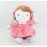 Mini muñeca hada TEX BABY vestido rosa salmón azul alas Carrefour 17 cm
