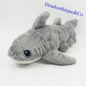 Tiburón de felpa RAVENSDEN RUSHDEN ojos azules grises 30 cm