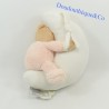 Musical plush bear NATTOU moon and pink heart 24 cm