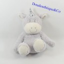 Unicorno peluche ATMOSPHERA bianco e grigio seduto 25 cm