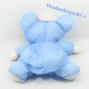 Peluche souris BIKIN toile de parachute bleue vintage 40 cm