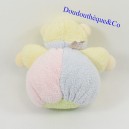 Teddy bear pastel ball TAKINOU pink yellow blue green cap 15 cm
