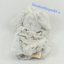 Doudou marionnette lapin RODADOU RODA gris blanc 23 cm