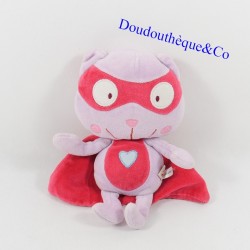 Doudou Nina DPAM red and blue the masked cat 22 cm