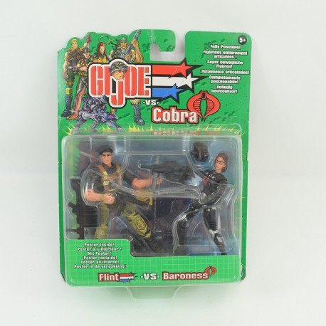 Figura Gi Joe Flint cobra vs Baroness 2002 Hasbro GI vs Cobra