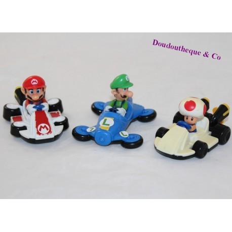 Lote de 3 figuras de karts Mario Luigi y Toad de NINTENDO Mcdonald