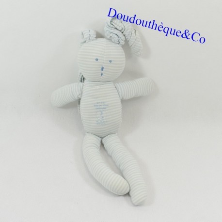 Plüschhase SMALL BOAT blau weiß gestreifte Milleraies 26 cm Plüschhase SMALL BOAT blau weiß gestreifte Milleraies 26 cm