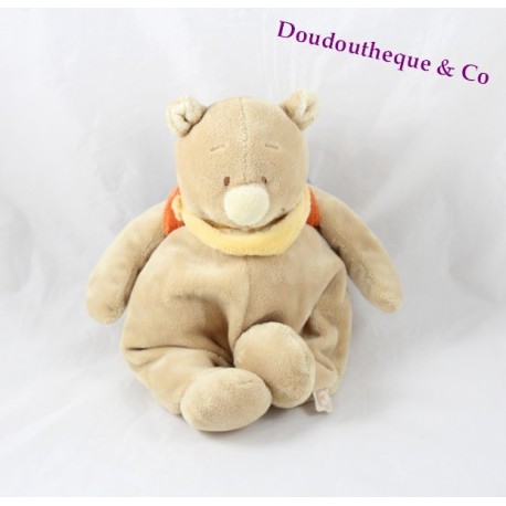 Doudou ours tonton Nouky de NOUKIE'S avec sac à dos 26cm