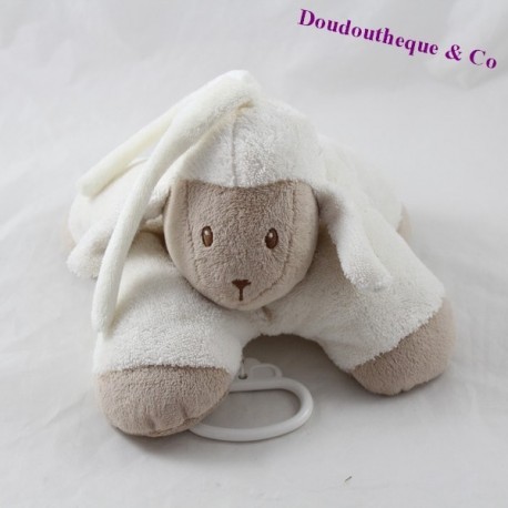 Doudou musikalische Schafe NATTOU Weiß beige Cappuccino 20 cm