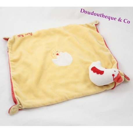 Decke flache Henne DPAM Baby Küken rot gelb Du Pareil Au Same 30 cm Decke flache Henne DPAM Baby Küken rot gelb Du Pareil Au Same 30 cm