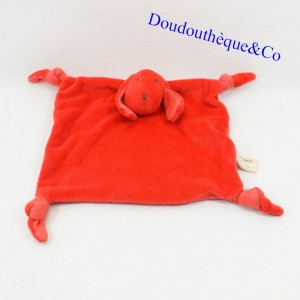 Doudou flacher Hund DPAM rot Vom gleichen zum gleichen 23 cm