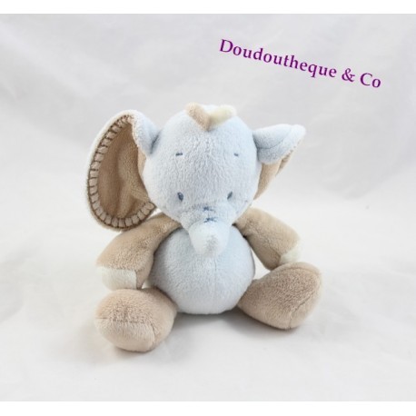 Kleiner musikalischer Plüschefant NATTOU Rigolos blaubraun 14 cm Kleiner musikalischer Plüschefant NATTOU Rigolos blaubraun 14 cm