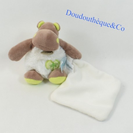 Doudou Taschentuch Nilpferd BABY NAT' grüne Bazile 14 cm Doudou Taschentuch Nilpferd BABY NAT' grüne Bazile 14 cm