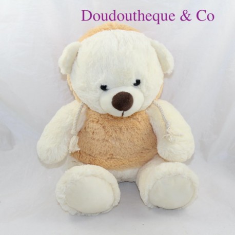 Peluche ours GIPSY sweat à capuche marron