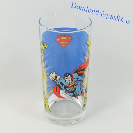 Verre transparent DC Comics superman bleu super héros 13 cm Verre transparent DC Comics superman bleu super héros 13 cm
