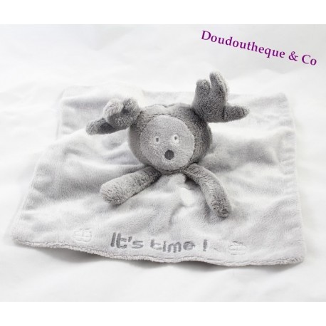 Doudou flache Rentiere OBAIBI Hirsch Elch es ist Zeit graue Geschenke 26 cm Doudou flache Rentiere OBAIBI Hirsch Elch es ist Zeit graue Geschenke 26 cm