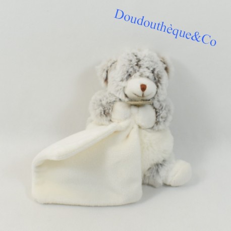 Doudou Bär BABY NAT' Les Flocons grau Einstecktuch weiß BN749 19 cm Doudou Bär BABY NAT' Les Flocons grau Einstecktuch weiß BN749 19 cm
