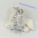 Doudou bear BABY NAT' The Flakes brown handkerchief white BN749 19 cm