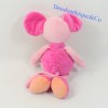 Plush Mouse INFLUX pink flowery and orange 27 cm