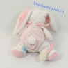 Doudou rabbit BABY NAT' Luminescent pink white star BN663 19 cm