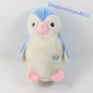 Peluche pinguino BOULGOM blu bianco vintage vecchio 26 cm