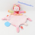 Doudou flacher Marienkäfer INFLUX rosa Knoten Beißring 33 cm