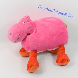 Peluche Hippopotame IKEA rose et orange 28 cm