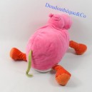 Hipopótamo de felpa IKEA rosa y naranja 28 cm