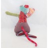 Doudou Maus MOULIN ROTY Les Jolis pas beaux mauve grün rund 20 cm