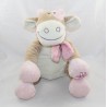 Plush cow NOUKIE'S Lola pink beige scarf cocard 35 cm