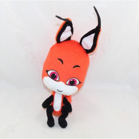 Peluche Trixx Kwami PLAYMATES Miraculous renard rouge 16 cm