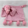 Blanket flat elephant pink stripes gray large ears mammoth 32 cm