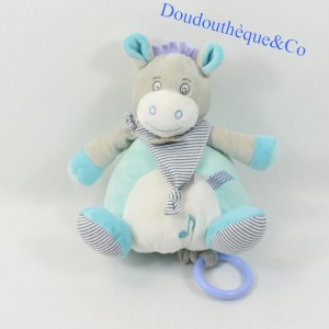 Musical plush Picotin donkey BABY NAT' Coquillette & Picotin 20 cm
