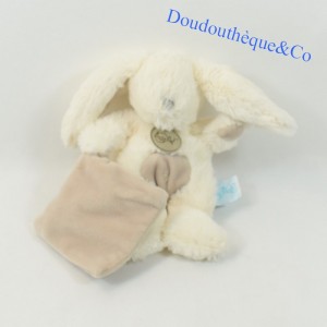 Doudou handkerchief rabbit BABY NAT' Hugs handkerchief and belly mole 20 cm