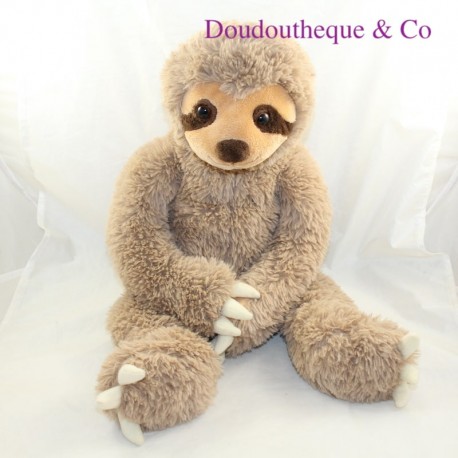 Grande peluche paresseux SUZHOU GENTLE TREASURE TOYS marron 50 cm 