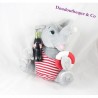 Peluche éléphant COCA-COLA bouteille maillot rayé peluche publicitaire 24 cm