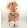 Conejo vintage grande y viejo rosa marrón ojos de plástico 60 cm