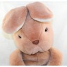 Grande peluche coniglio vintage vecchio occhi di plastica marrone rosa 60 cm
