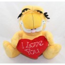 Peluche chat Garfield PAWS Garfield & Oddie coeur rouge I love you 20 cm