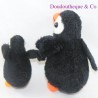 Mamá pingüino de peluche y su pingüino bebé 17 cm