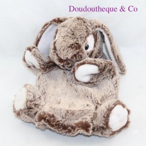 Doudou marionnette lapin CREATIONS DANI marron