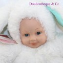 Poupée bébé lapin ANNE GEDDES blanc vert yeux bleus