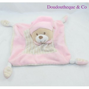 Decke Flachbär MES PETITS CAILLOUX CMP pink beige