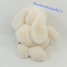 Doudou boule lapin HISTOIRE D'OURS blanc 24 cm