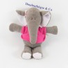 Adult elephant PERICLES pink t-shirt girl 22 cm