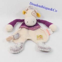 Doudou Flat cow MOULIN ROTY The Cousins of the beige mill 29 cm