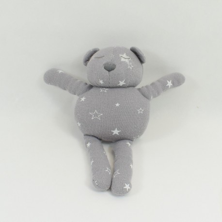 Doudou Bär VERTBAUDET grauweiße Sterne 16 cm Doudou Bär VERTBAUDET grauweiße Sterne 16 cm