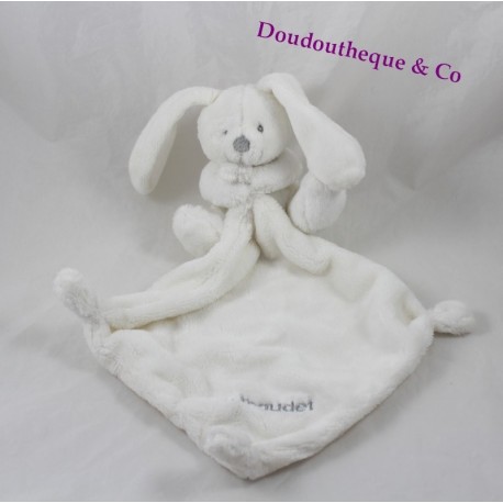 Doudou conejo VERTBAUDET blanco pañuelo Simba juguetes Benelux 34 cm