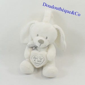 Peluche musicale lapin POMMETTE coussin mon petit coeur 20 cm