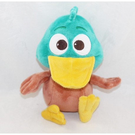 Plush duck Pierrot NICOTOY Pagot Calimero green brown 24 cm